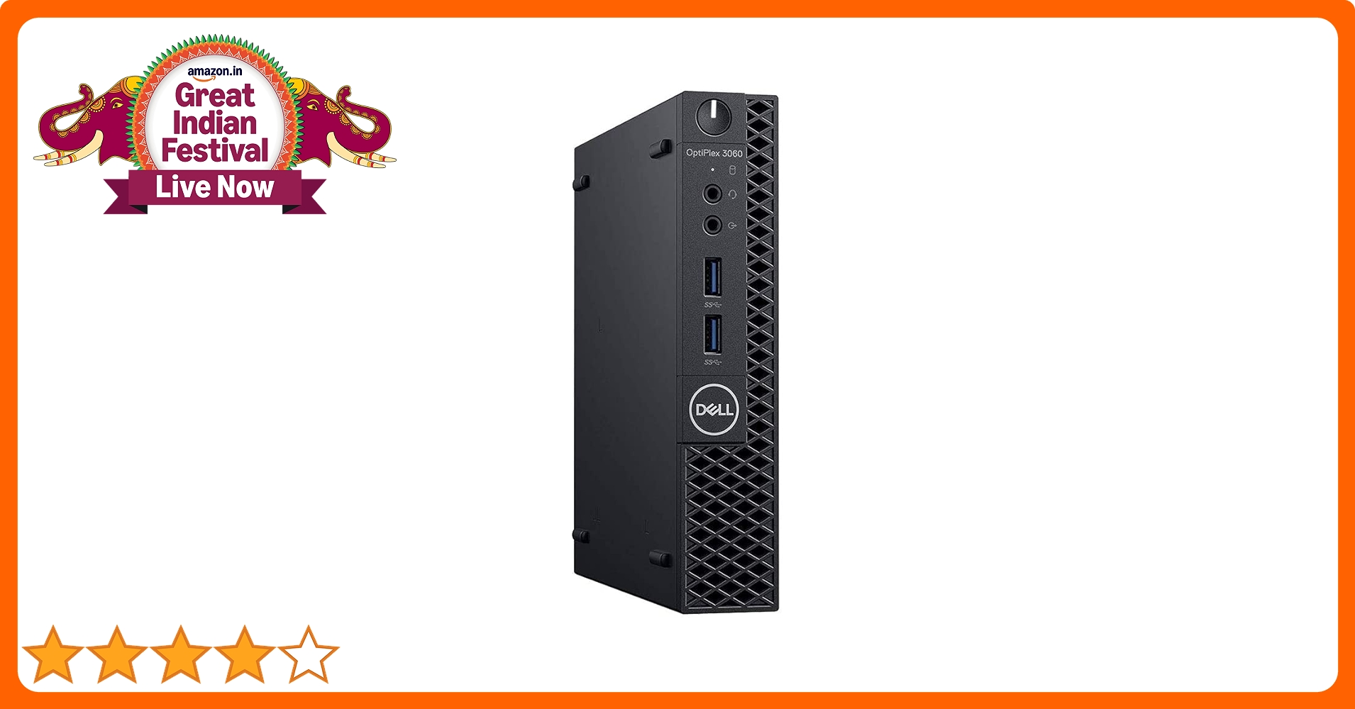 Refurbished) Dell OPTIPLEX 3060 Tiny Desktop (Intel Core i3